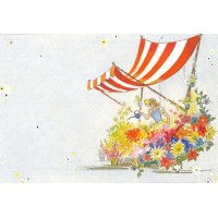 BLUMEN. - Aquarell. - Arrangement mit Schnitt- und Wiesenblumen. Bild 1