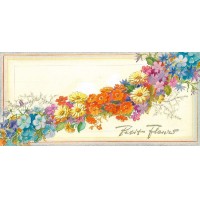 BLUMEN. - Aquarell. - Arrangement mit Tagetes, Sommerphlox und Glockenblumen. Bild 1