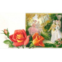 BLUMEN. - Aquarell. - Arrangement mit Rosen. Bild 1