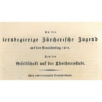 An die lernbegierige Zürcherische Jugend Picture 1